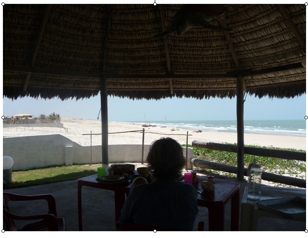 deck , bbq vue sur la plage d'uruau